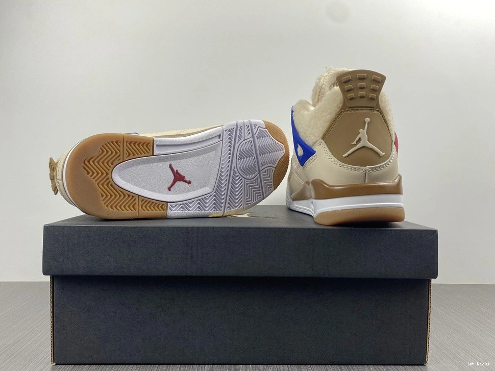 DC0790-103 Air Shoes Beige Jordan Blue Red 4 Blue Retro 0117